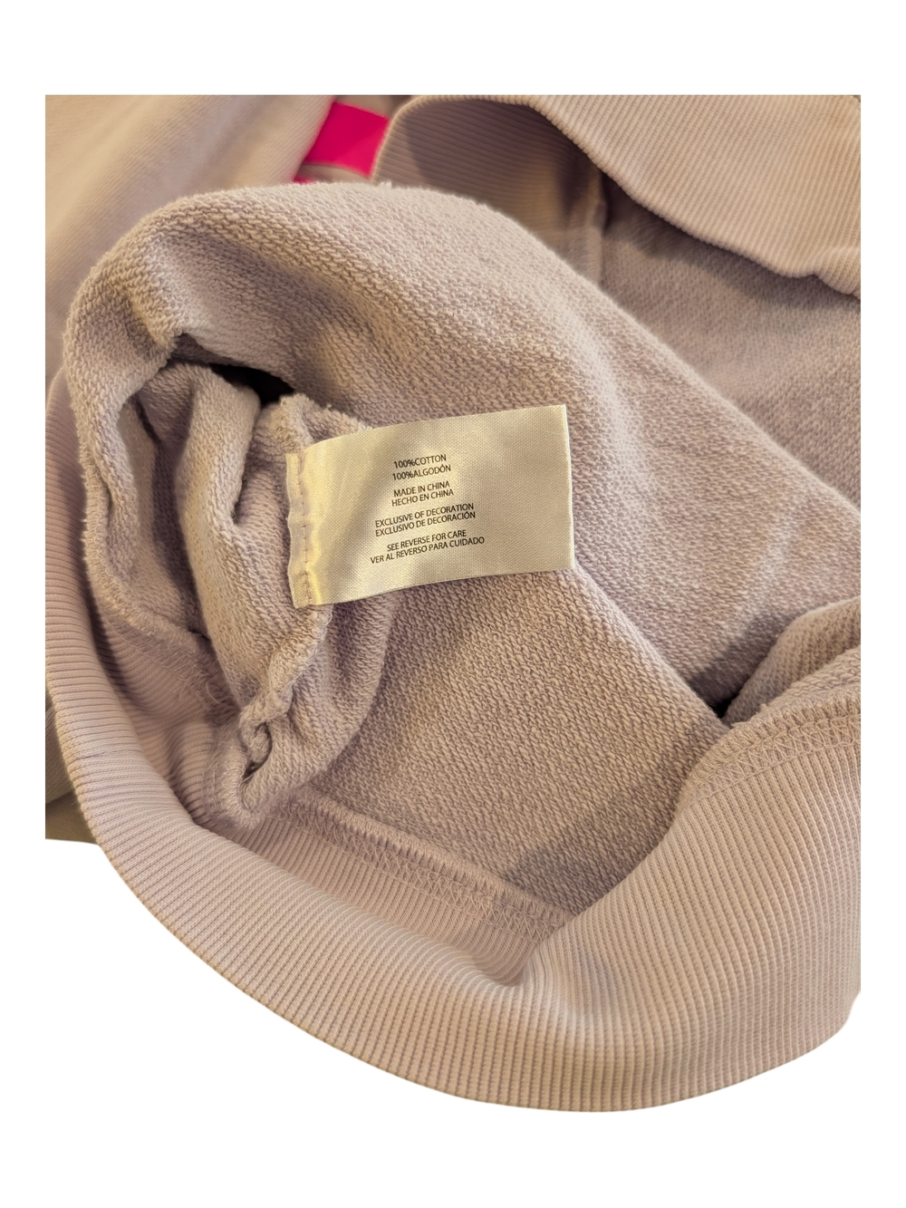 Wildfox Lavender Crewneck Sweatshirt with Hot Pink 'LOVE' & Paw Prints - Picture 4 of 7